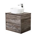 Тумба со столешницей и накладной раковиной подвесная BelBagno СТРУКТУРА (KRAFT) 60 Pino Pasadena KRAFT-600-2C-SO-PP;KEP-60-BO