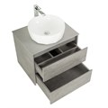 Тумба со столешницей подвесная BelBagno СТРУКТУРА (KRAFT) 60 Cemento Grigio KRAFT-600-2C-SO-CG;KEP-60-BO