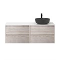Тумба со столешницей подвесная BelBagno СТРУКТУРА (KRAFT) 120 Rovere Galifax Bianco, раковина справа KRAFT-600-2C-SO-RGB;EK-120-AS-BL-R