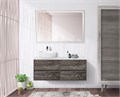 Тумба со столешницей и накладной раковиной подвесная BelBagno СТРУКТУРА (KRAFT) 120 Pino Pasadena, раковина слева KRAFT-600-2C-SO-PP;EK-120-AS-BL-L