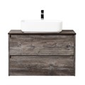 Тумба со столешницей и накладной раковиной подвесная BelBagno СТРУКТУРА (KRAFT) 100 Pino Pasadena KRAFT-1000-2C-SO-PP;KEP-100-MCO