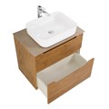 Тумба со столешницей и накладной раковиной подвесная BelBagno ЭТНА (ETNA-H60) 70 Rovere Nature ETNA-H60-700-2C-SO-RN-P;KEP-70-BO