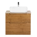 Тумба со столешницей и накладной раковиной подвесная BelBagno ЭТНА (ETNA-H60) 60 Rovere Nature ETNA-H60-600-2C-SO-RN-P;KEP-60-BO