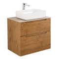 Тумба со столешницей и накладной раковиной подвесная BelBagno ЭТНА (ETNA-H60) 60 Rovere Nature ETNA-H60-600-2C-SO-RN-P;KEP-60-BO