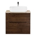 Тумба со столешницей и накладной раковиной подвесная BelBagno ЭТНА (ETNA-H60) 60 Rovere Moro ETNA-H60-600-2C-SO-RW-P;KEP-60-BO