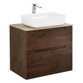 Тумба со столешницей и накладной раковиной подвесная BelBagno ЭТНА (ETNA-H60) 60 Rovere Moro ETNA-H60-600-2C-SO-RW-P;KEP-60-BO