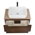 Тумба со столешницей и накладной раковиной подвесная BelBagno ЭТНА (ETNA-H60) 60 Rovere Moro ETNA-H60-600-2C-SO-RW-P;KEP-60-BO
