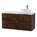 Тумба со столешницей подвесная BelBagno ЭТНА (ETNA-H60) 120 Rovere Moro ETNA-H60-600-2C-SO-RW-P;EK-120-AS-BL-R