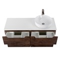Тумба со столешницей подвесная BelBagno ЭТНА (ETNA-H60) 120 Rovere Moro ETNA-H60-600-2C-SO-RW-P;EK-120-AS-BL-R