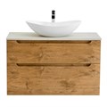 Тумба со столешницей подвесная BelBagno ЭТНА (ETNA-H60) 100 Rovere Nature ETNA-H60-1000-2C-SO-RN-P;KEP-100-MCO