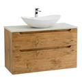 Тумба со столешницей подвесная BelBagno ЭТНА (ETNA-H60) 100 Rovere Nature ETNA-H60-1000-2C-SO-RN-P;KEP-100-MCO