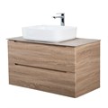 Тумба со столешницей подвесная BelBagno ЭТНА (ETNA) 90 Rovere Bianco ETNA-900-2C-SO-WO-P;KEP-90-MCO