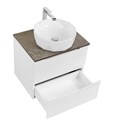 Тумба со столешницей подвесная BelBagno ЭТНА (ETNA) 60 Bianco Lucido ETNA-600-2C-SO-BL-P;KEP-60-BO