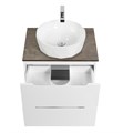 Тумба со столешницей подвесная BelBagno ЭТНА (ETNA) 60 Bianco Lucido ETNA-600-2C-SO-BL-P;KEP-60-BO