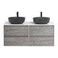 Тумба со столешницей EK-120-2-BL подвесная BelBagno СТРУКТУРА (KRAFT) 120 Cemento Grigio KRAFT-600-2C-SO-CG;EK-120-2-BL