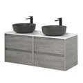 Тумба со столешницей EK-120-2-BL подвесная BelBagno СТРУКТУРА (KRAFT) 120 Cemento Grigio KRAFT-600-2C-SO-CG;EK-120-2-BL