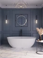 Ванна из искусственного камня Solid Surface 1700x760x540, BELBAGNO BB-MARINO-170-76-54-SSB BB-MARINO-170-76-54-SSB