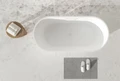 Ванна из искусственного камня Solid Surface 1700x750x530, с ручкой CEZARES CZR-COMFORT-170-75-53-SSB-HND CZR-COMFORT-170-75-53-SSB-HND