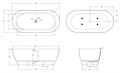 Ванна из искусственного камня Solid Surface CEZARES РЕЛАКС (RELAX) CZR-RELAX-170-80-57-SSB CZR-RELAX-170-80-57-SSB