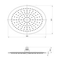 Лейка душевая верхняя, овальная, 300х225мм, нерж. сталь, LM, LM9484S LM9484S