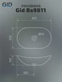Накладная раковина для ванной под камень Gid Bs9811 54467, 54477, 54478, 53337, 51175, 53340