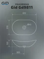 Накладная золотая раковина для ванной Gid Gd9811 53340, 54477, 54478, 54467, 53337, 51175