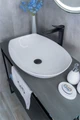 Накладная белая раковина для ванной Gid N9137 51177, 75502S, 73302K, 74402K, 71101K