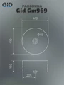 Накладная серая матовая раковина для ванной Gid Gm969 53335, 51174