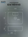 Накладная белая раковина для ванной Gid N9445 51155, 75502S, 73303K, 71102K, 62254Y, 62257Y