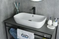 Накладная белая раковина для ванной Gid N9217 51132, 75502S, 73303K, 71102K, 62254Y, 62257Y