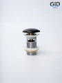 Черный глянцевый керамичский донный клапан с переливом Gid BL100-1 72202K