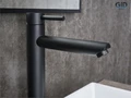 Смеситель высокий для раковины Gid Berlin SS080-BM-D, однорычажный, черный матовый SS080BMD