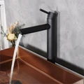Смеситель высокий для раковины Gid Berlin SS080-BM-D, однорычажный, черный матовый SS080BMD