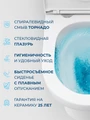 LOUNGE-TOR-2 Унитаз-компакт со смывом "Торнадо", с сиденьем дюропласт soft close, P-trap, BB2802CP/T-TOR/SC BB2802CP/T-TOR/SC