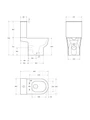 LOUNGE-TOR-2 Унитаз-компакт со смывом "Торнадо", с сиденьем дюропласт soft close, P-trap, BB2802CP/T-TOR/SC BB2802CP/T-TOR/SC
