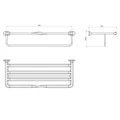 Полка ABBER Tanz AA1C62BG, золото брашированное AA1C62BG