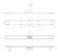Душевой лоток BELBAGNO LUCE 90 см, BB-LD-LUCE-90-NERO BB-LD-LUCE-90-NERO