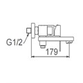 Смеситель Splenka S224.30.09 для ванны и душа, поворотный излив 18 см, графит S224.30.09