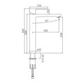 Смеситель Splenka S222.15.09 для раковины высокий монолитный, графит S222.15.09