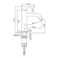 Смеситель Splenka S221.10.06 для раковины  монолитный, черный S221.10.06