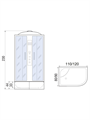 Душевая кабина River Dunay XL 120/90/44 TH L (10000006168) 10000006168