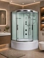 Душевой бокс WeltWasser WW500 Emmer 13555 135x135 10000003290 профиль хром, стекло прозрачное 10000003290