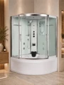 Душевой бокс WeltWasser WW500 Emmer 15055 150x150 10000003291 профиль хром, стекло прозрачное 10000003291