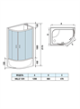 Душевая кабина WeltWasser WW500 Halle 1201 120x90 L 10000003250 профиль хром, стекло прозрачное 10000003250