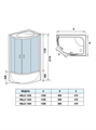 Душевая кабина WeltWasser WW500 Halle 1202 120x90 R 10000003313 профиль хром, стекло прозрачное 10000003313