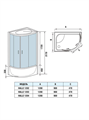 Душевая кабина WeltWasser WW500 Halle 1204 120x90 L 10000003253 с гидромассажем, профиль хром, стекло прозрачное 10000003253