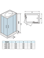 Душевая кабина Weltwasser WW500 Laine 1202 120х90 10000003271 профиль хром, стекло прозрачное 10000003271