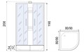 Душевая кабина River Nara light Б/К XL 80/24 MT (10000006218) 10000006218