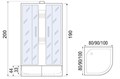Душевая кабина River Nara Б/К 90/44 MT (10000002331) 10000002331