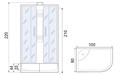 NARA Б/К XL 100/80/44 MT L Душевая кабина (10000011840) 10000011840